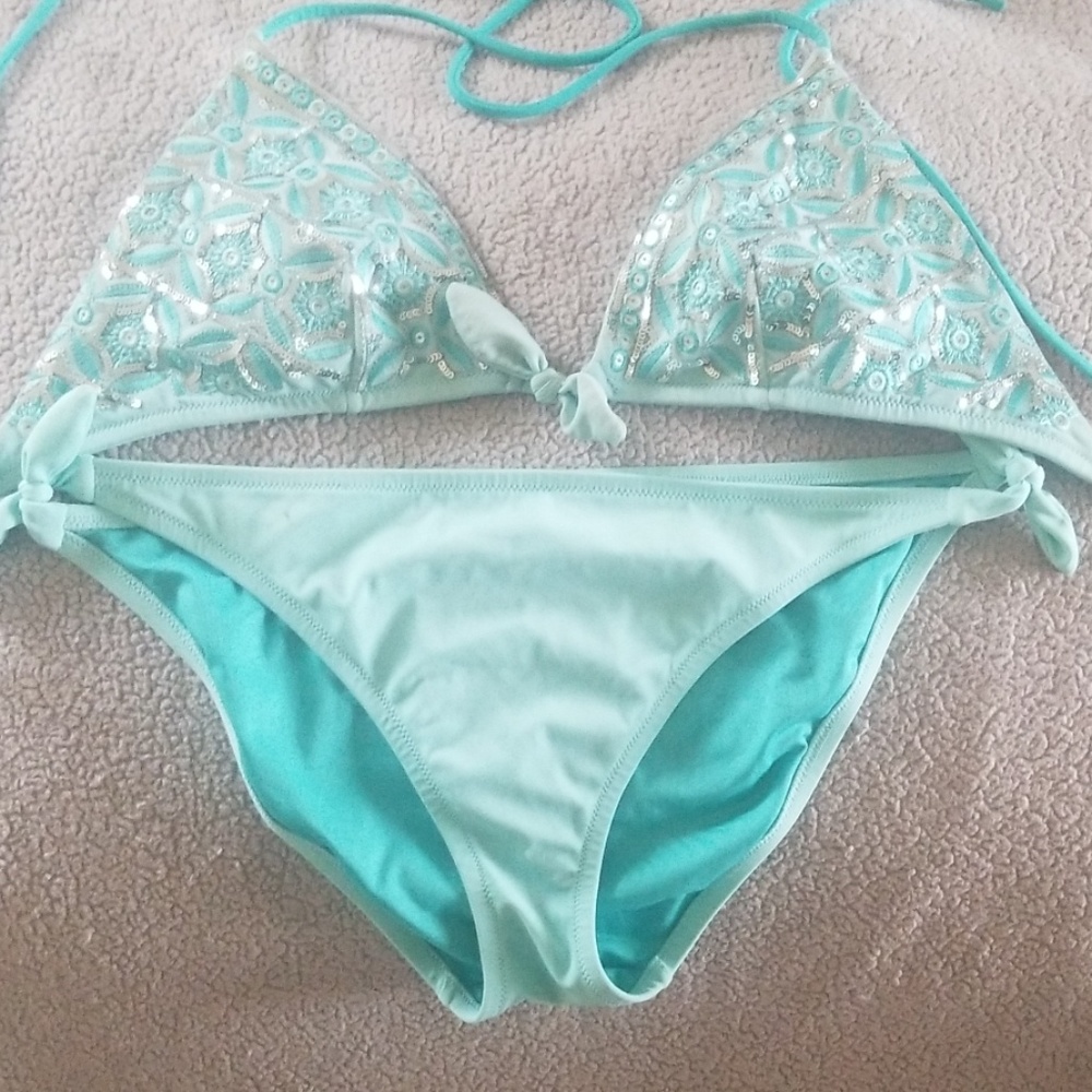 Victoria's Secret blue sequin bikini